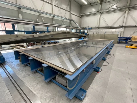 Megaplaat RVS slijpen 12 meter