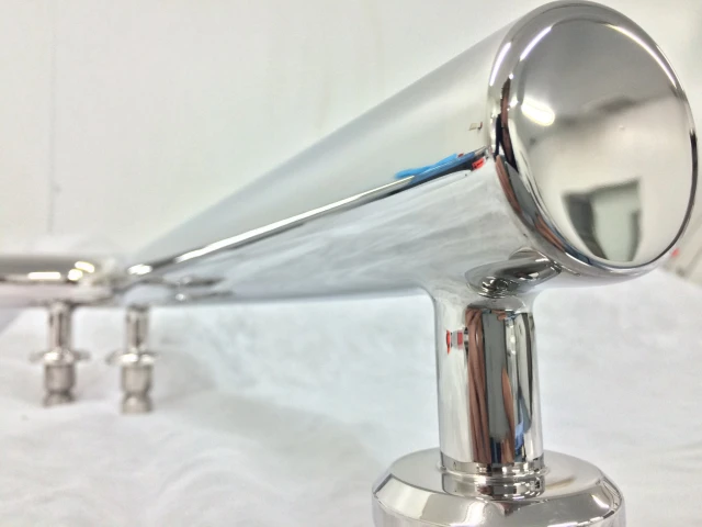 RVS leuning mirror 8 gepolijst
